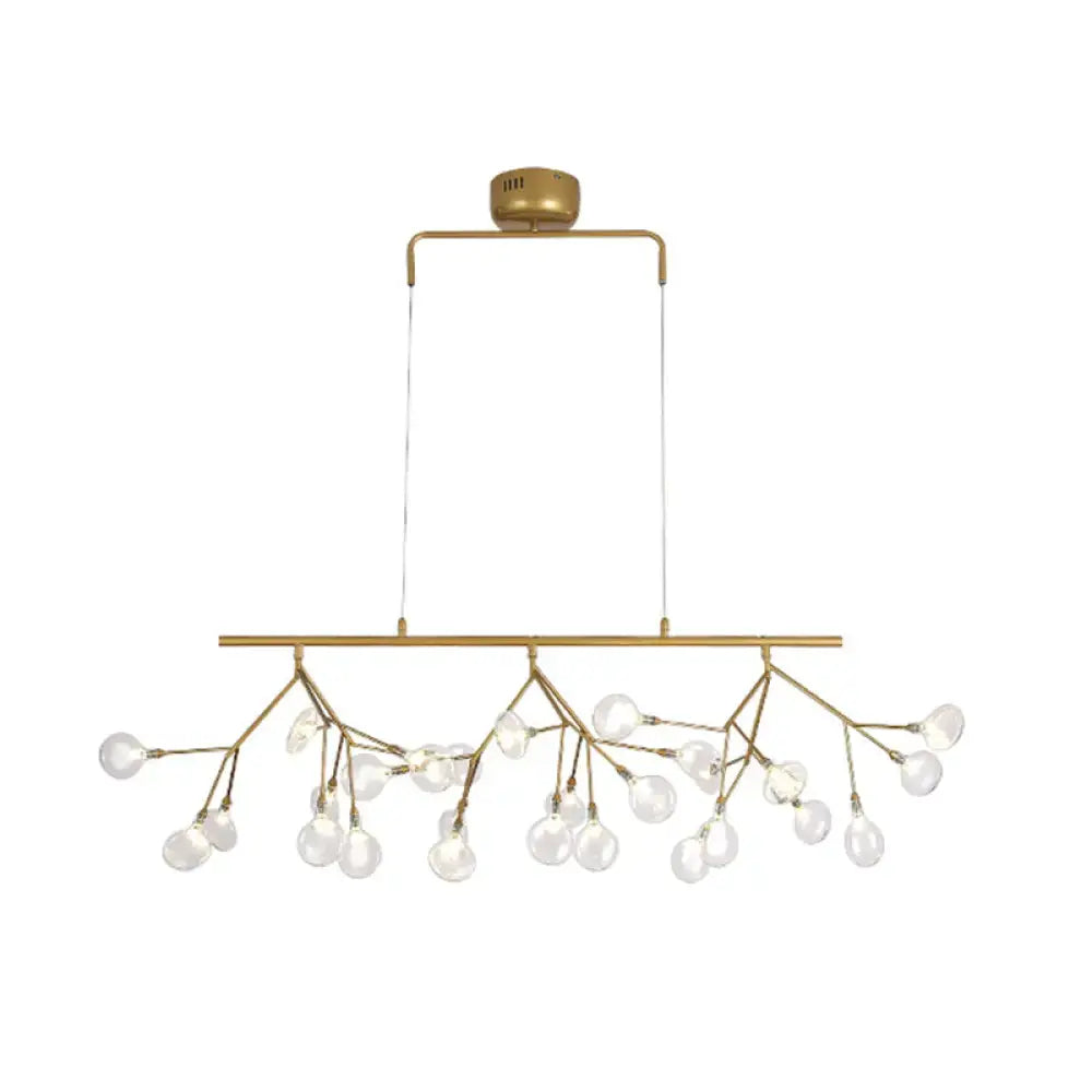Modern brass finish branching island light dining room chandelier