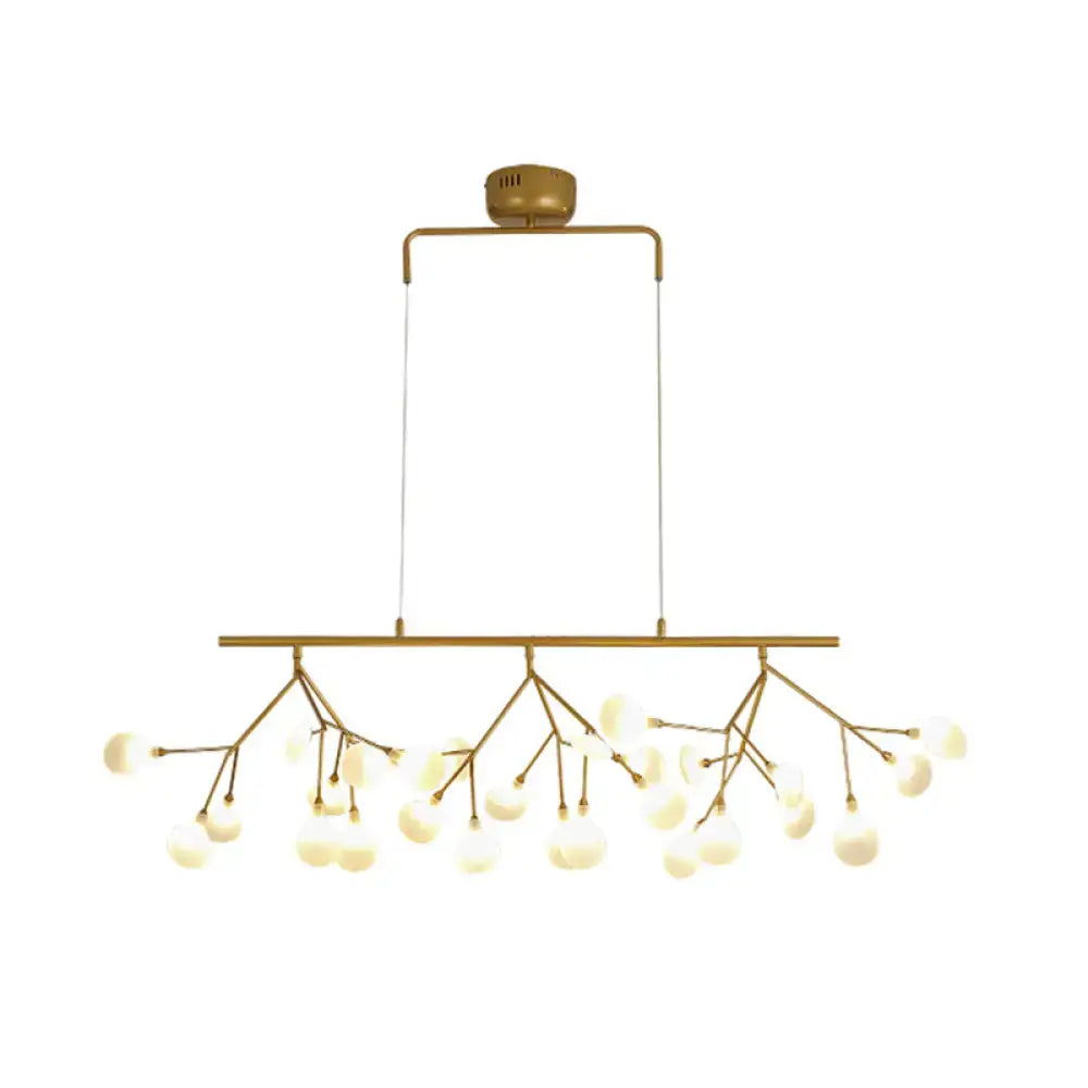 Modern brass finish branching island light dining room chandelier