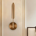 Modern brass finish led wall lamp bedroom sconce