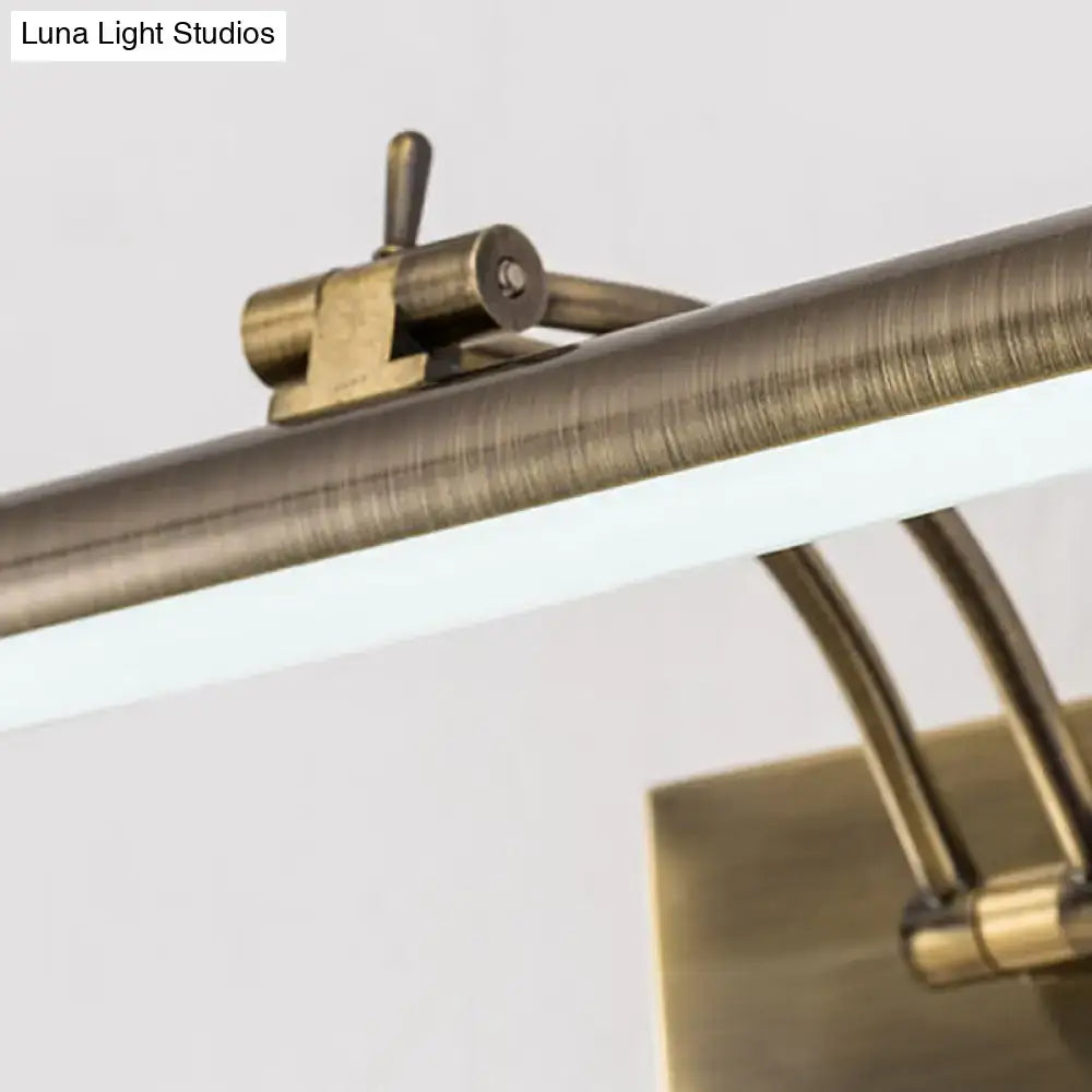 Modern brass gold finish tubular led wall lamp bathroom vanity lighting