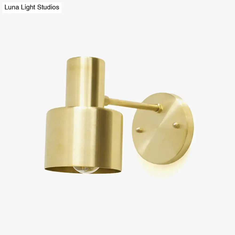 Modern brass grenade shade wall light – corridor adjustable arm sconce