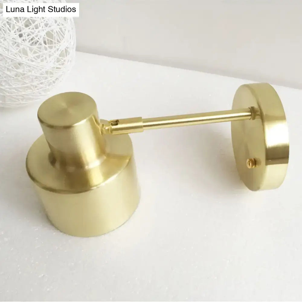 Modern brass grenade shade wall light – corridor adjustable arm sconce