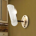 Modern brass sconce with clear water glass for living room two lights