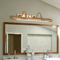 Modern brass scrollwork wall mount light with two curved arms brass-finished mount light for bathroom vanity