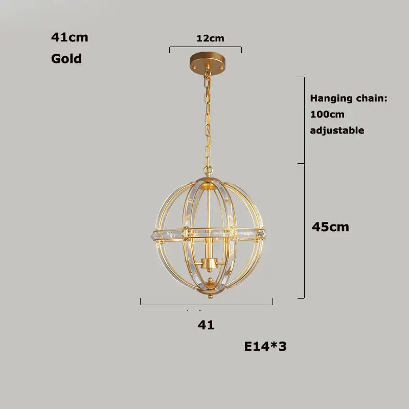 Modern bronze black chrome gold globe led chandelier living room