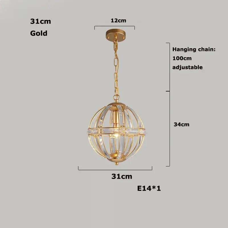 Modern bronze black chrome gold globe led chandelier living room