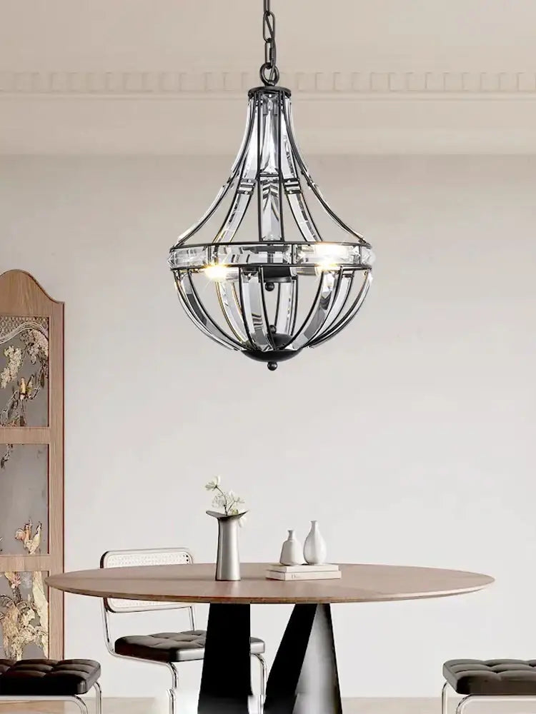 Modern bronze black chrome gold globe led chandelier living room