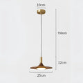 Modern bronze black walnut ufo pendant light dining room art lamp
