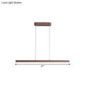 Decorbites modern 47-inch metal island LED pendant lamp in brown with sleek bronze frame and warm white light suspension