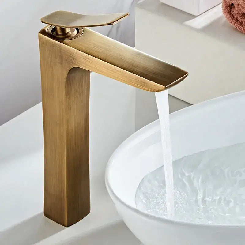 Modern bronze waterfall basin faucet bathroom sink mixer tap