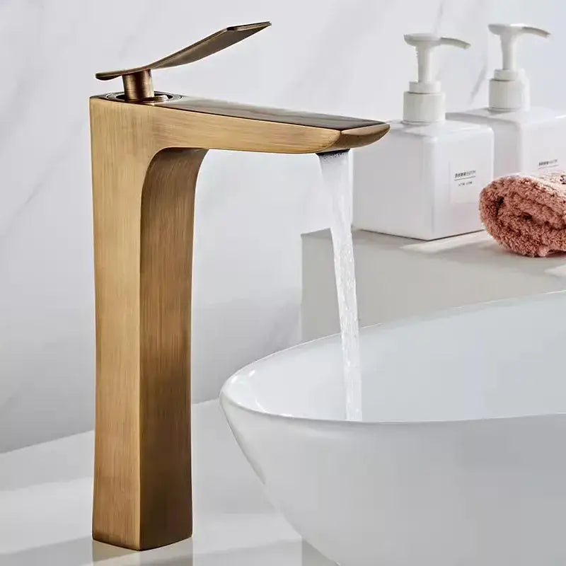 Modern bronze waterfall basin faucet bathroom sink mixer tap
