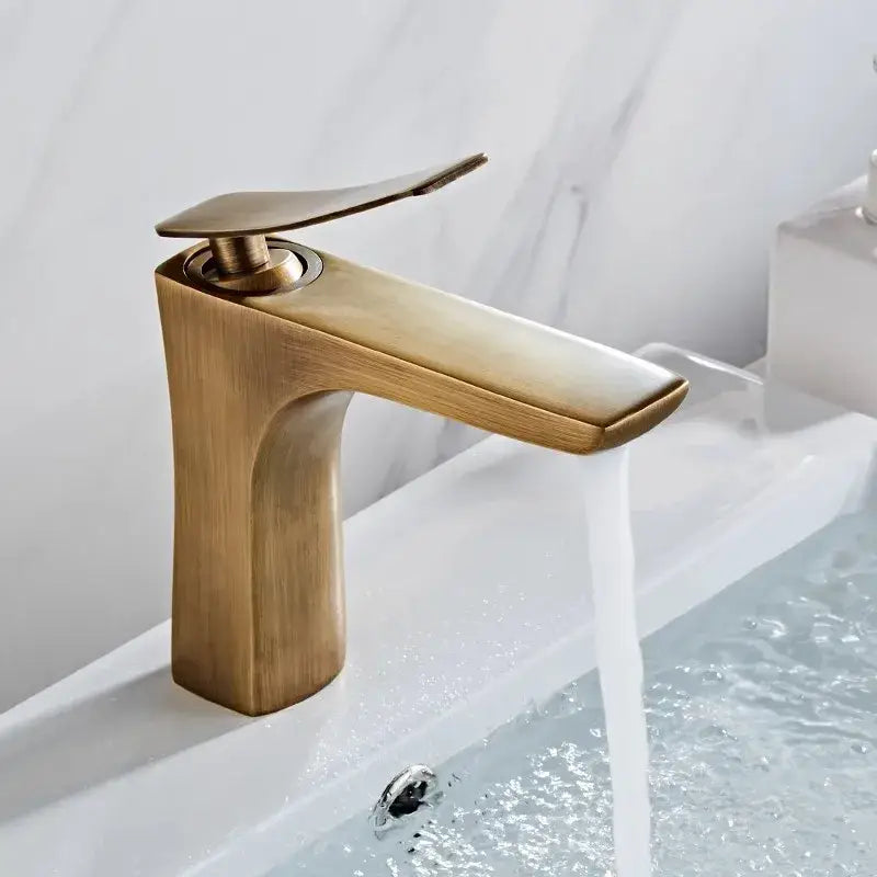 Modern bronze waterfall basin faucet bathroom sink mixer tap