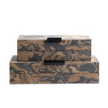 Modern brown & black auspicious clouds texture jewelry box bedroom