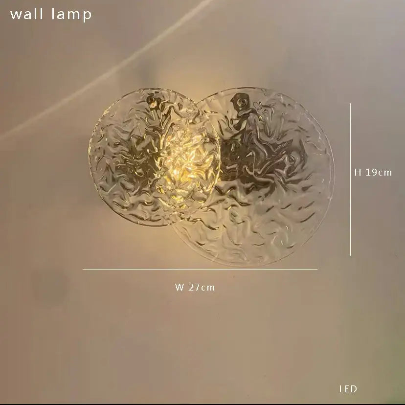 Modern brushed brass and frosted glass wall sconce lamps bedroom set