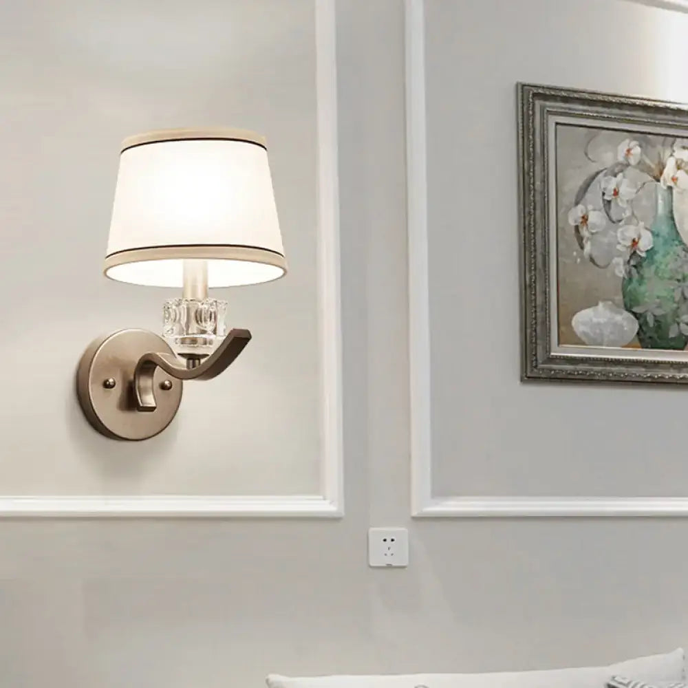 Modern brushed brass crystal sconce light hallway wall light