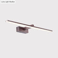 Modern brushed bronze tubular vanity lighting wall mount light fixture with sleek minimalist design for bathroom use