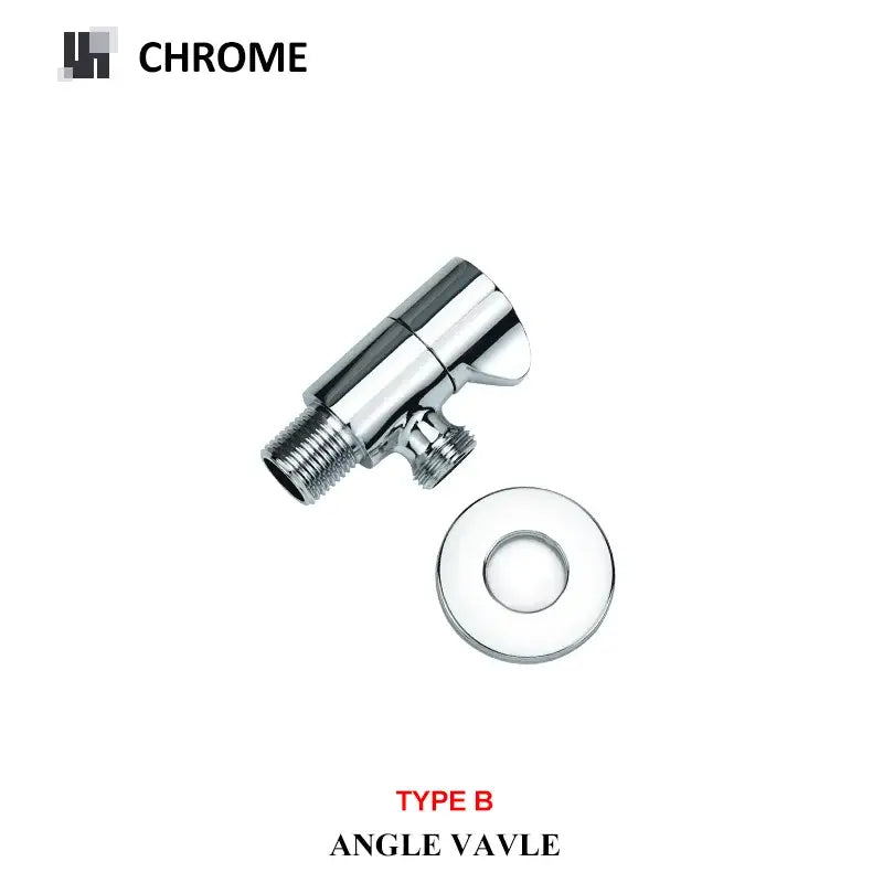 Modern brushed gold angled dual outlet toilet filling valve bathroom