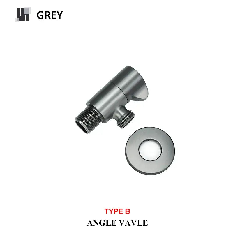 Modern brushed gold angled dual outlet toilet filling valve bathroom