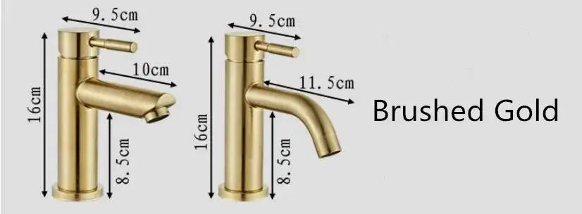 Modern brushed gold basin faucet bathroom single handle mixer