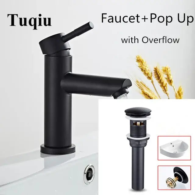 Modern brushed gold basin faucet bathroom single handle mixer