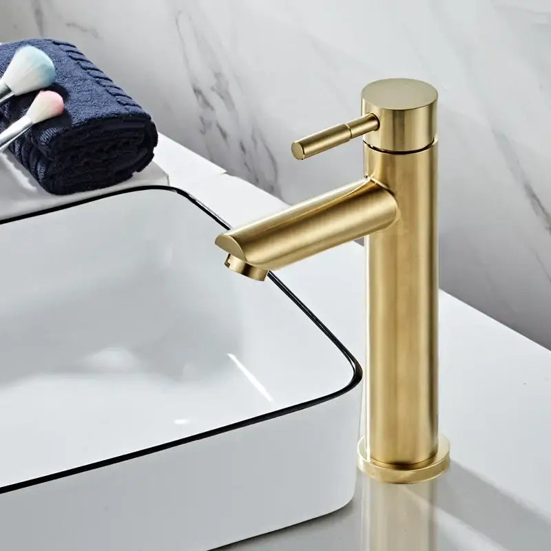 Modern brushed gold basin faucet bathroom single handle mixer tap
