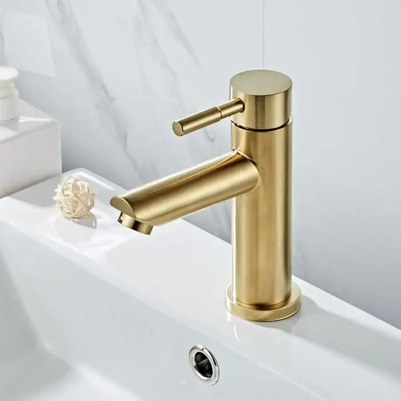 Modern brushed gold basin faucet bathroom single handle mixer tap
