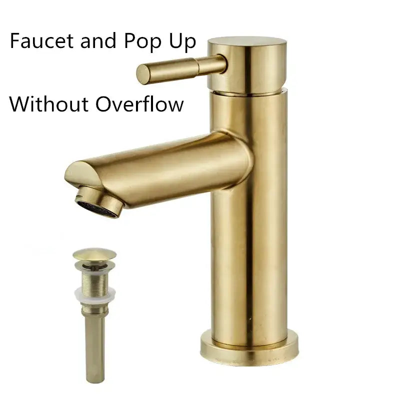 Modern brushed gold basin faucet bathroom single handle mixer