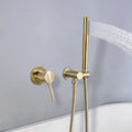 Modern brushed gold shower mixer set bathroom handheld spray