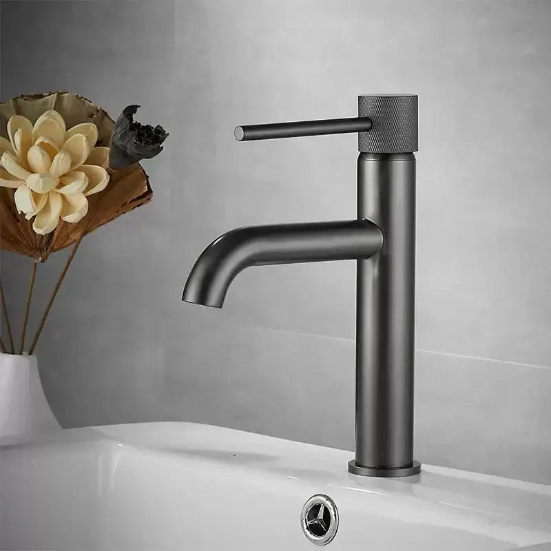 Modern brushed gold swivel faucet bathroom basin sink crane