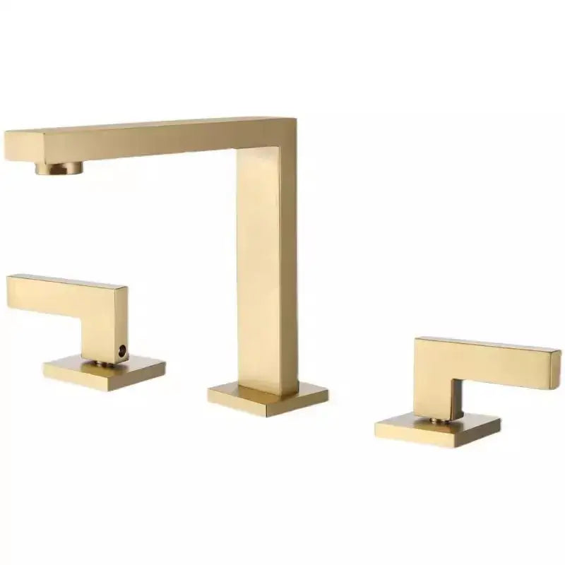 Modern brushed gold waterfall basin faucet bathroom sink fixture
