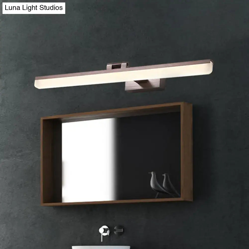 Modern brushed metal led vanity sconce bathroom light 110v-120v