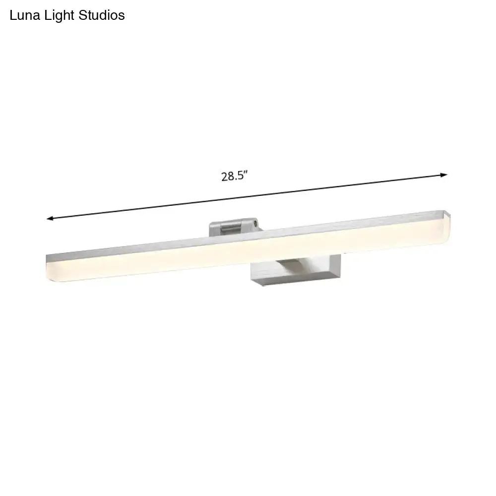 Modern brushed metal led vanity sconce bathroom light 110v-120v