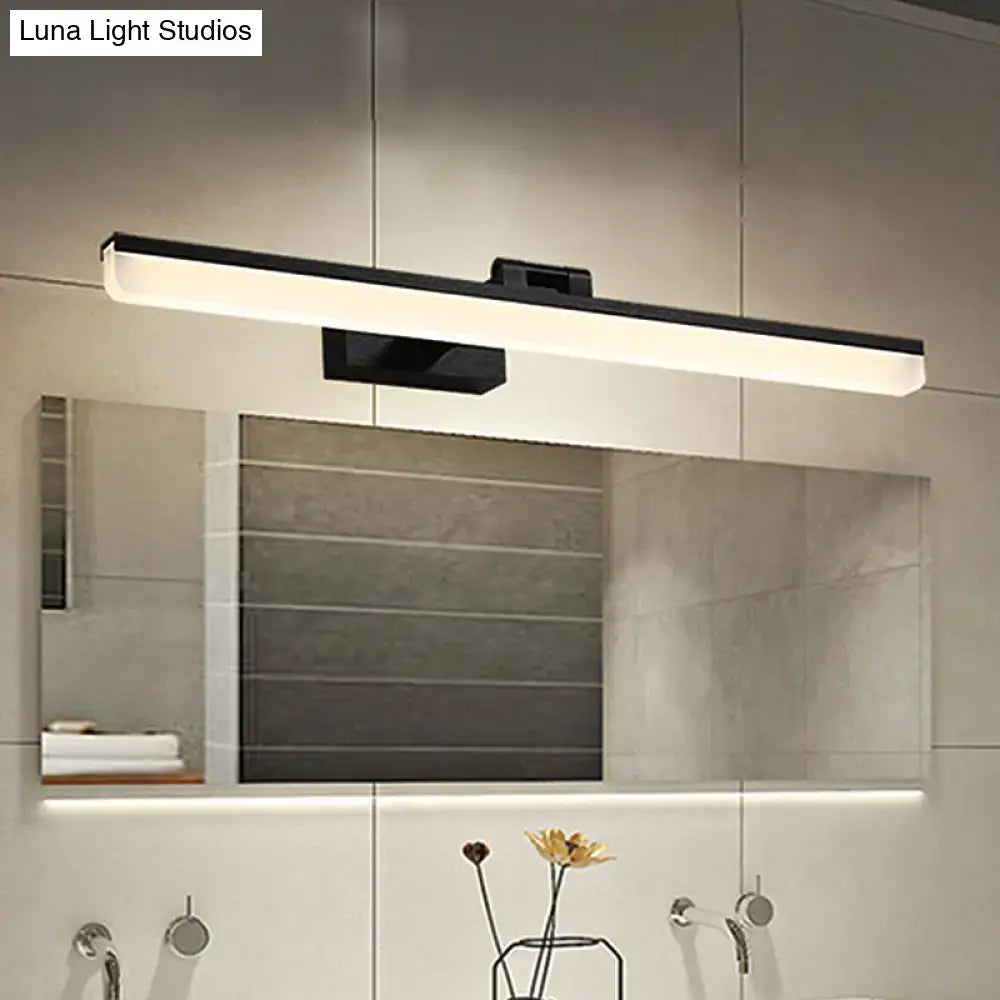 Modern brushed metal led vanity sconce bathroom light 110v-120v