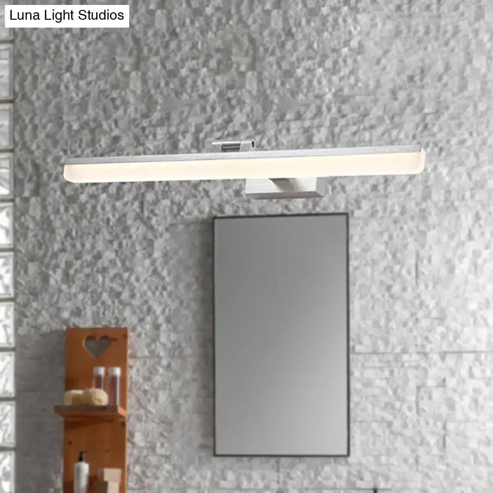 Modern brushed metal led vanity sconce bathroom light 110v-120v