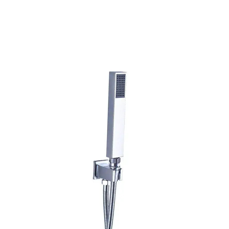 Modern brushed nickel handshower set bathroom rectangular showerhead