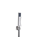 Modern brushed nickel handshower set bathroom rectangular showerhead