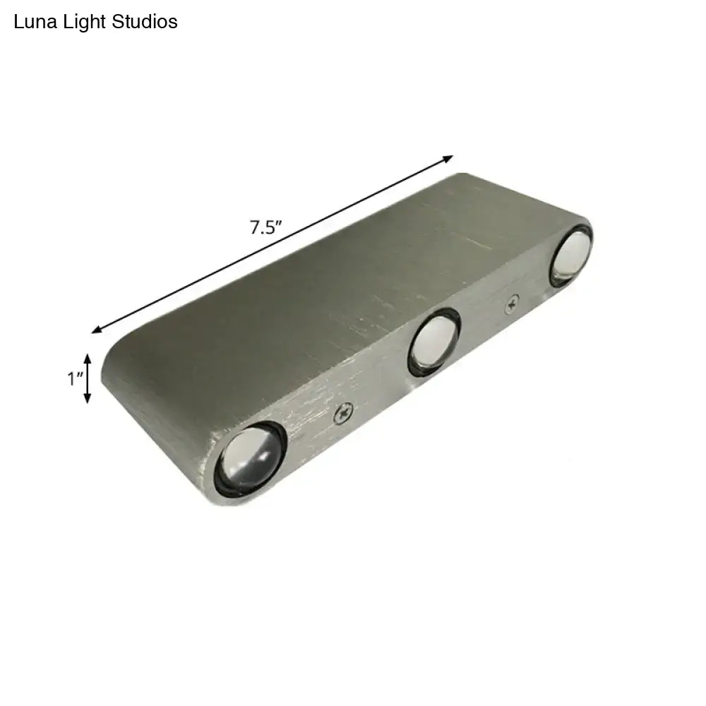 Modern brushed nickel led wall lamp bedroom rectangular bulb included