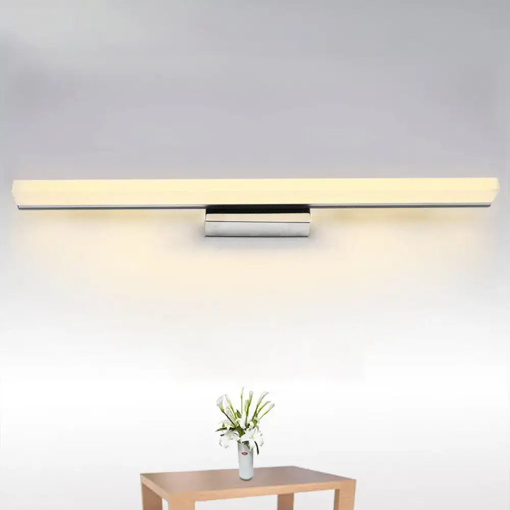 Modern brushed nickel led wall light fixture bathroom vanity sconce