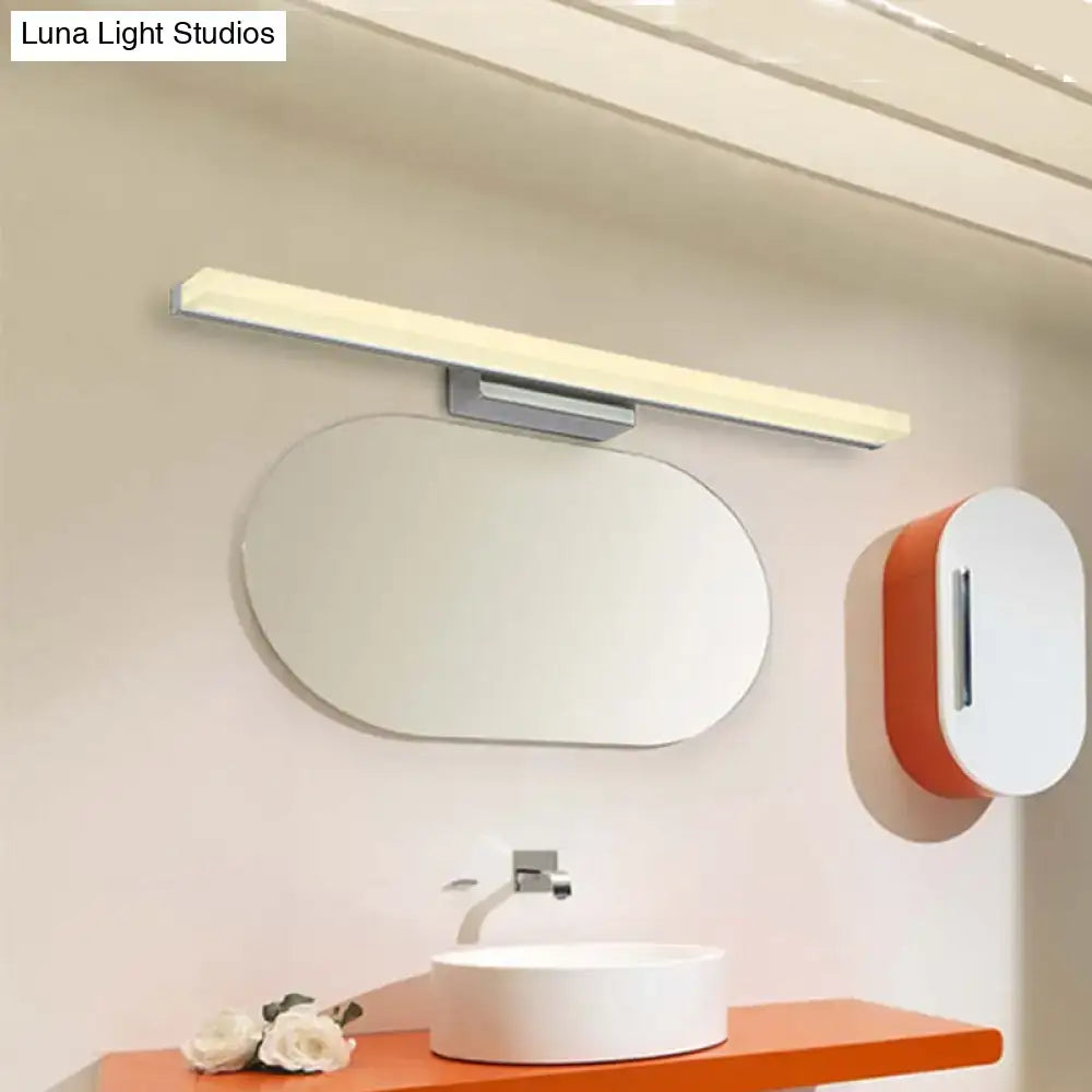 Modern brushed nickel led wall light fixture bathroom vanity sconce