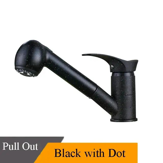 Modern brushed nickel pull down kitchen faucet with single lever handle