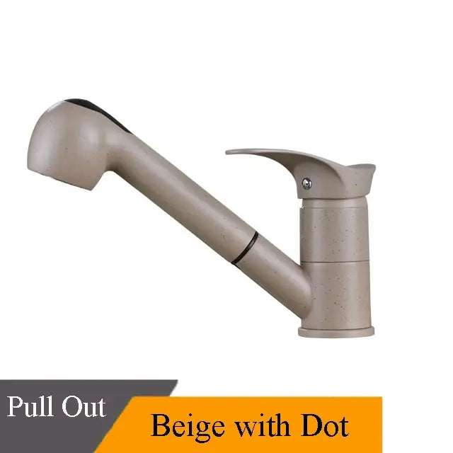 Modern brushed nickel pull down kitchen faucet with single lever handle