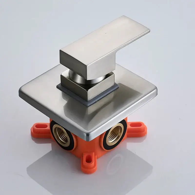 Modern brushed nickel shower mixer valve bathroom faucet