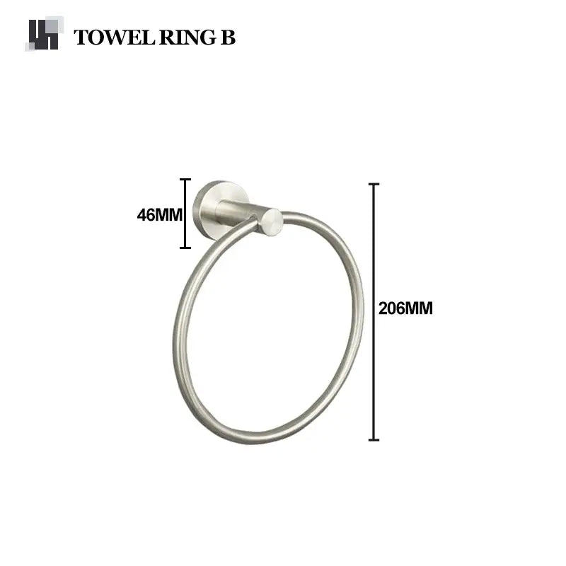 Modern brushed nickel stainless steel hardware set bathroom towel bar