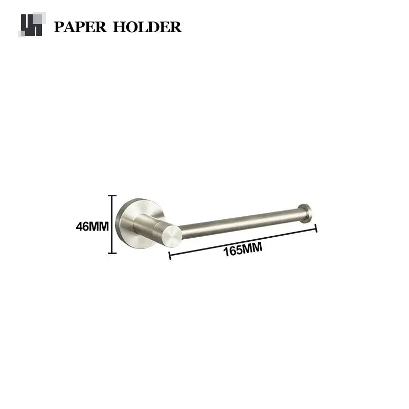 Modern brushed nickel stainless steel hardware set bathroom towel bar