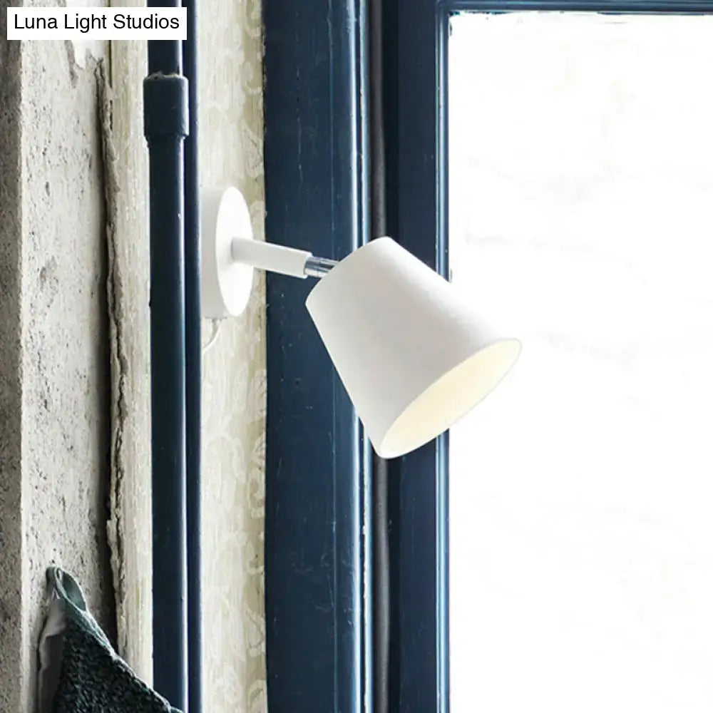 Modern brushed nickel tapered wall sconce bathroom light