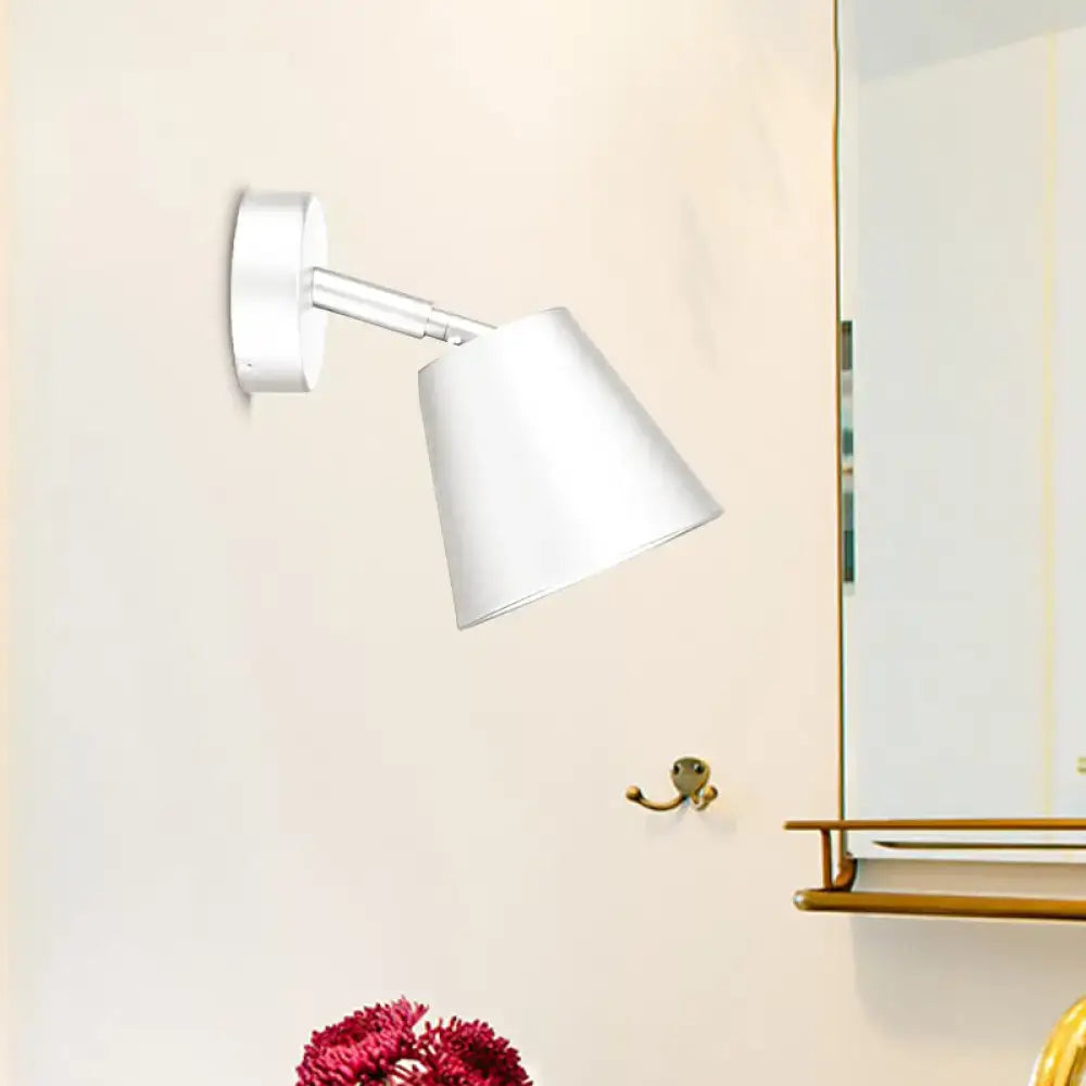 Modern brushed nickel tapered wall sconce bathroom light