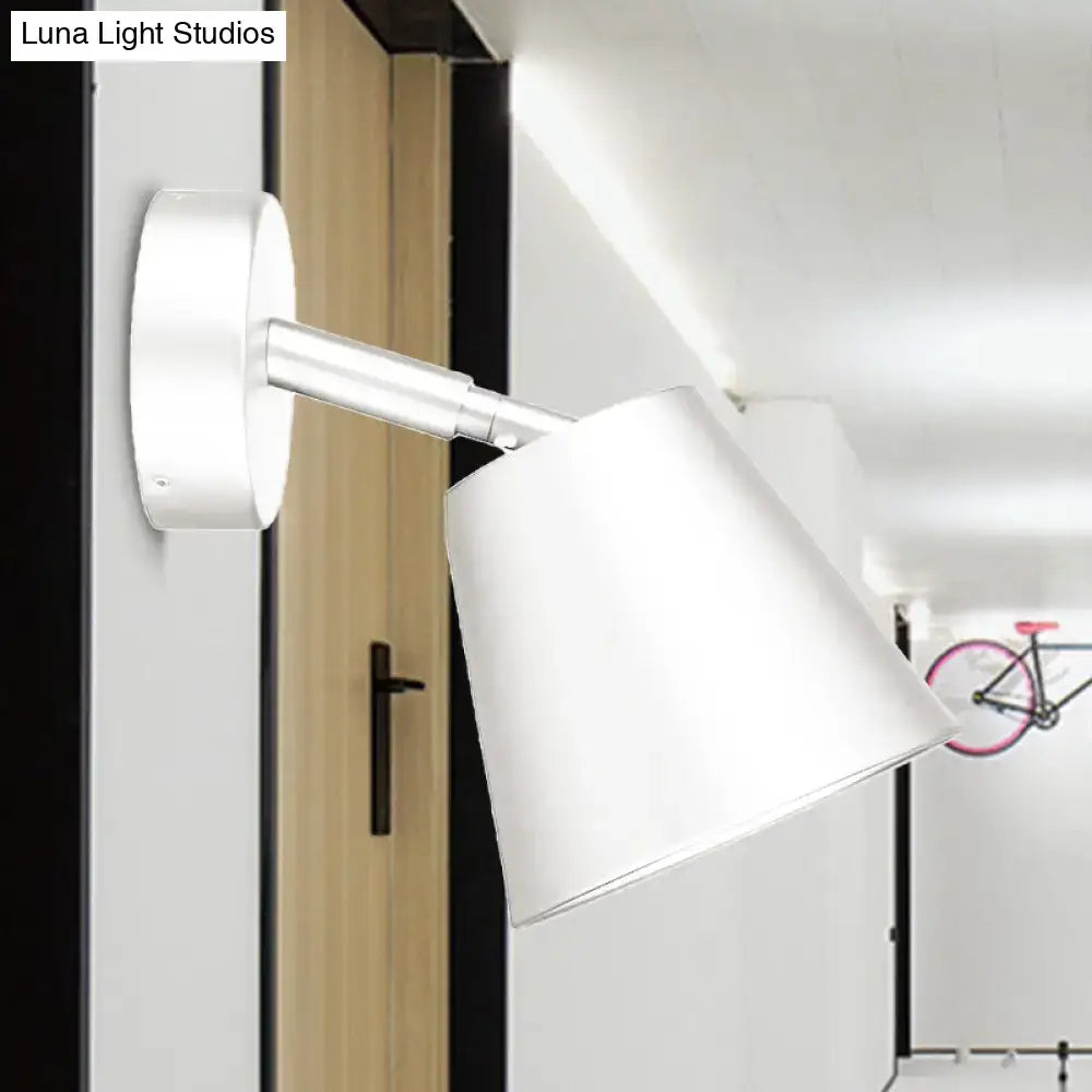 Modern brushed nickel tapered wall sconce bathroom light