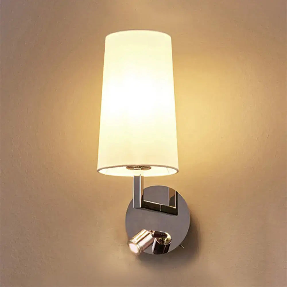 Modern brushed nickel wall sconce bedroom e26 e27 direct wired electric