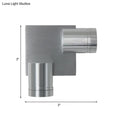 Modern brushed silver l-shaped led wall light fixture bedroom sconce
