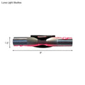 Modern brushed silver led light bedroom sconce with pink accents